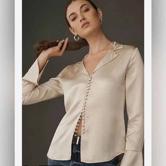 Jeremiah Almond silk top - Picture 3 of 7